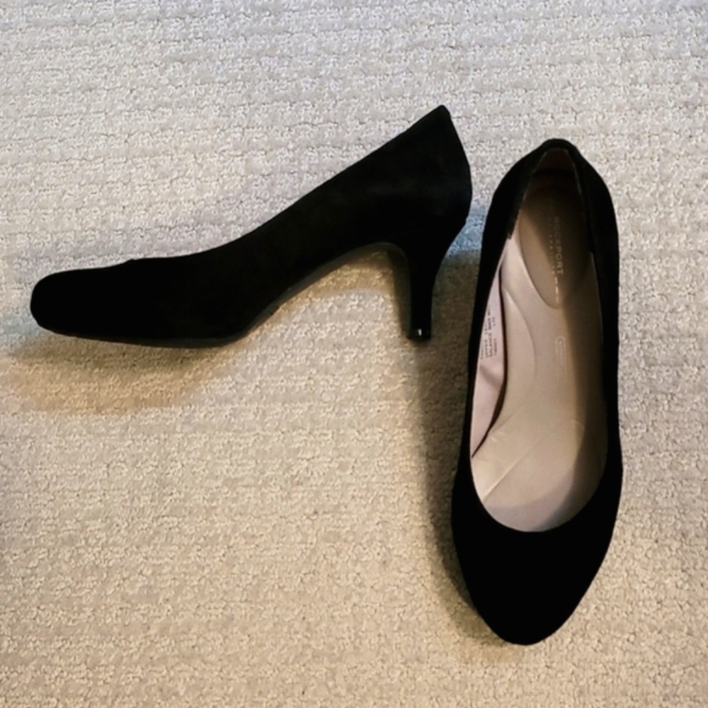 Rockport black suede pumps
